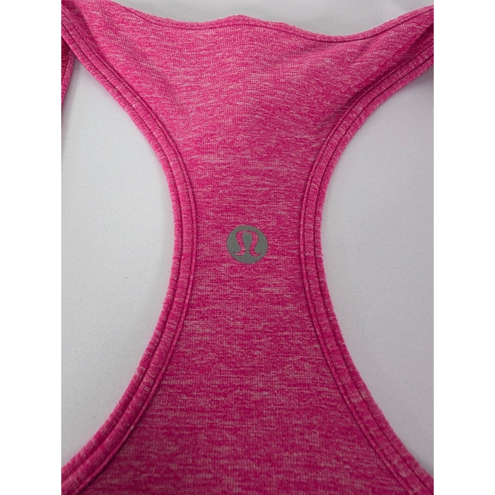 Lululemon Tank Top Women's 6 Heathered Pink Racerback Activewear Athleisure Top - Picture 5 of 8